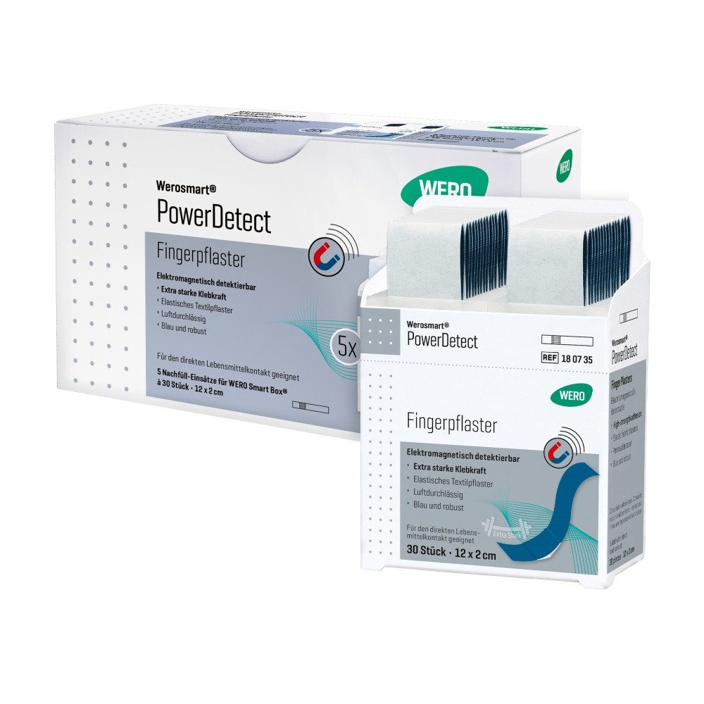 Werosmart® Wundpflaster PowerDetect Pflaster (5 Einsätze, 150 St), Fingerpflaster