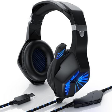 CSL Gaming-Headset (USB "GHS-102" mit Mikrofon - Kopfhörer für PC, PS4/4 Pro)