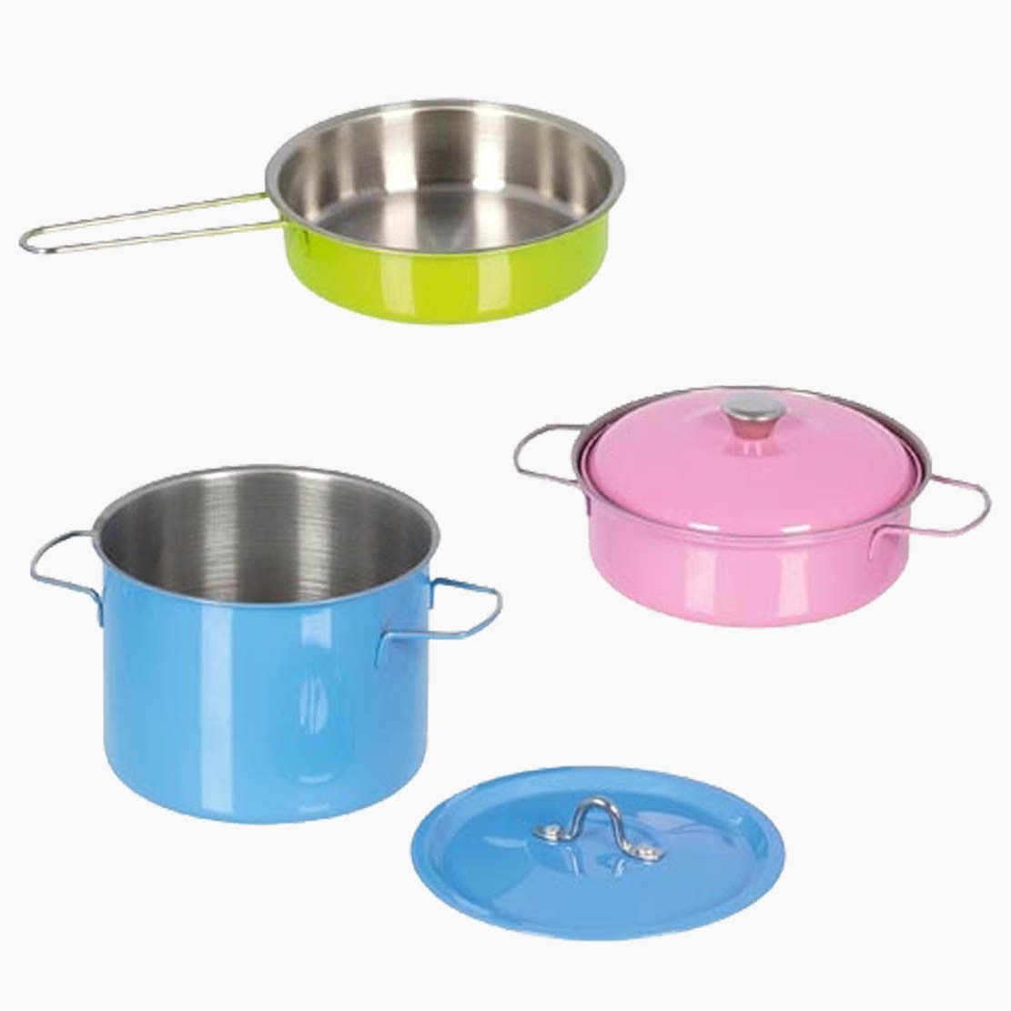 goki Kinder-Küchenset Kochset, farbenfroh, (packung, 9-tlg., koch set), Kreativer Spielspaß für kleine Küchenchefs