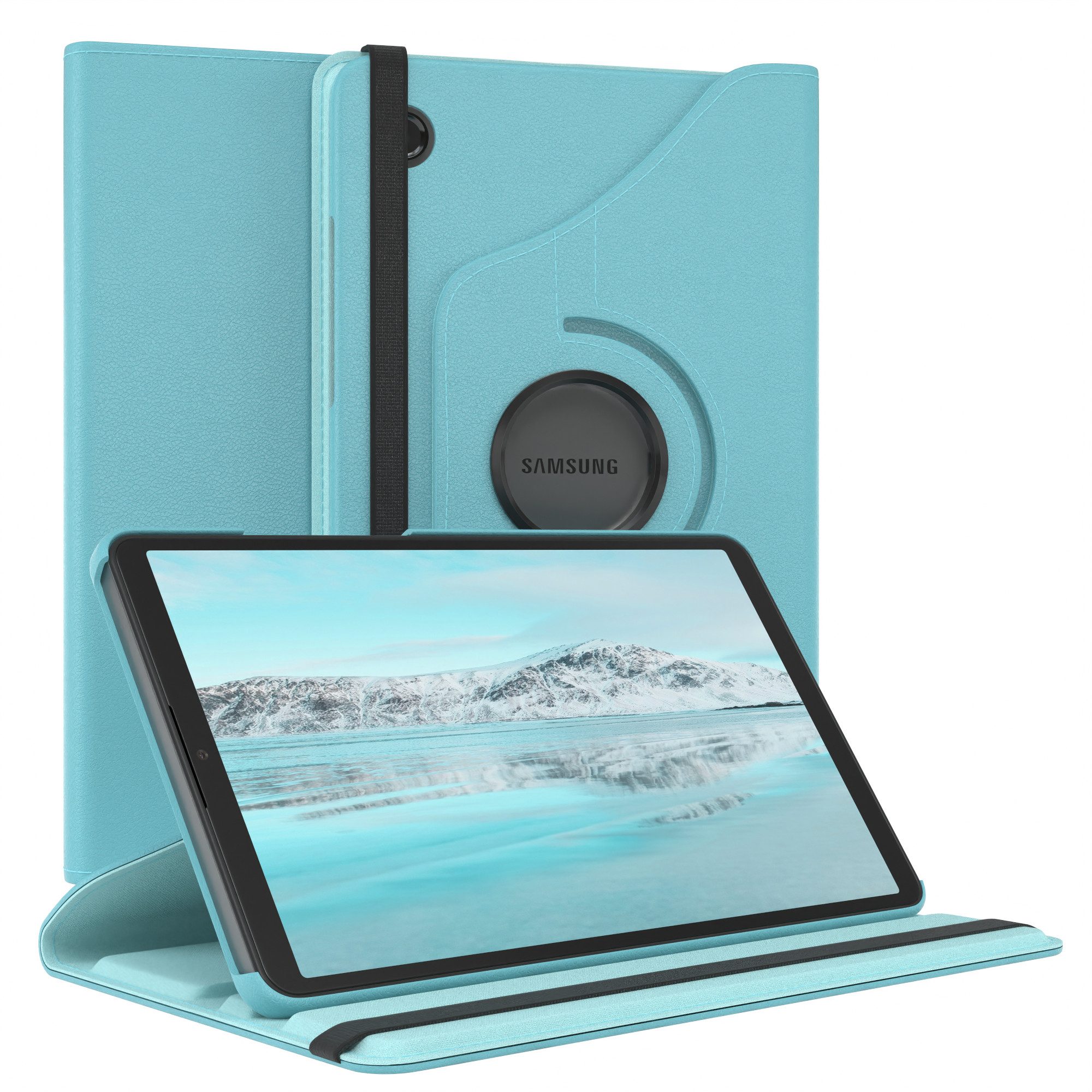 EAZY CASE Tablet-Hülle Rotation Case für Galaxy Tab A9 Rotationcase 8,7 Zoll, Schutzasche für Tablets Flipcase Hülle Kratzschutz Displayschutz Blau