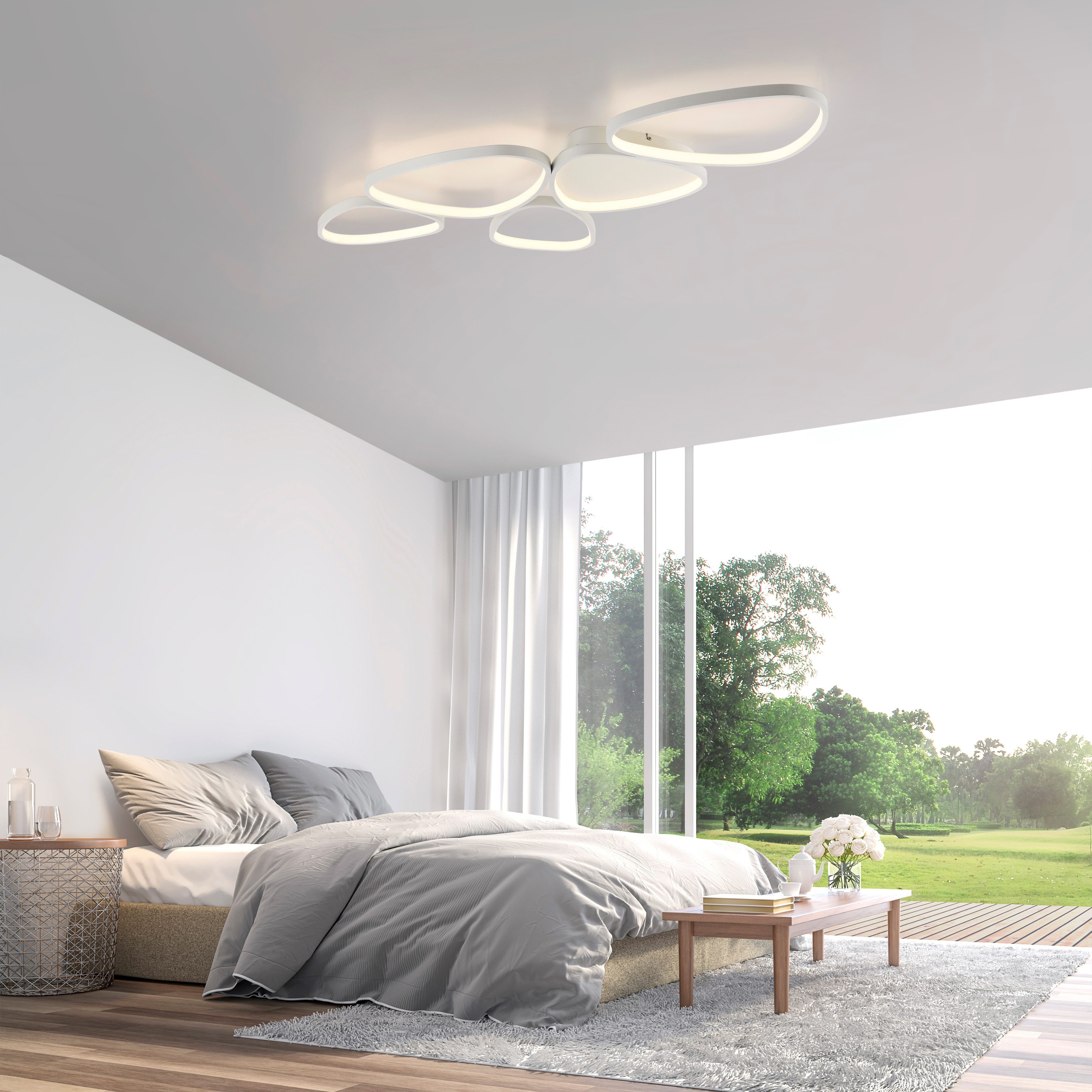 JUST LIGHT Deckenleuchte PEBBLES, Dimmfunktion, LED günstig online kaufen