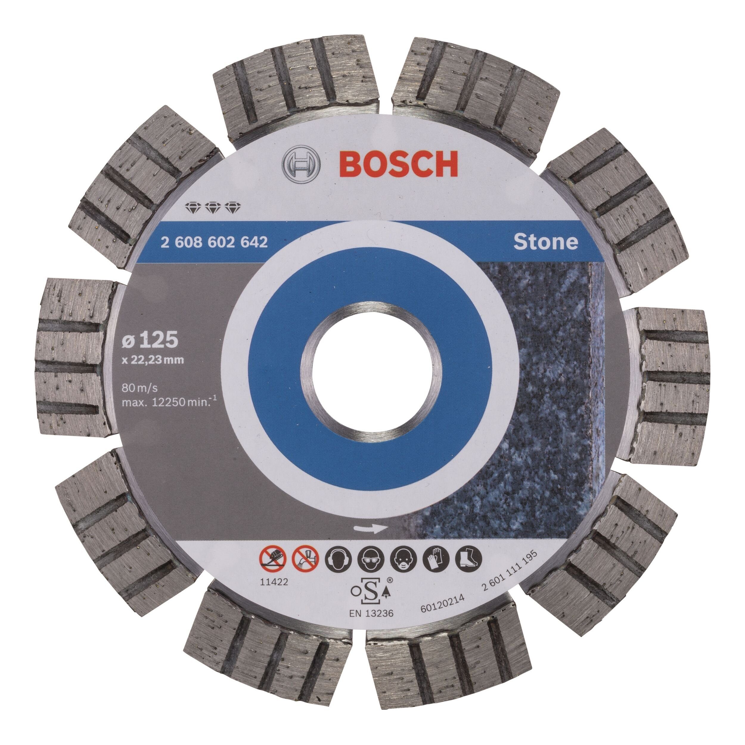 Best mm x Diamanttrennscheibe for BOSCH mm, x 12 - x 22,23 Stone 2,2 Trennscheibe, 125 Ø 125