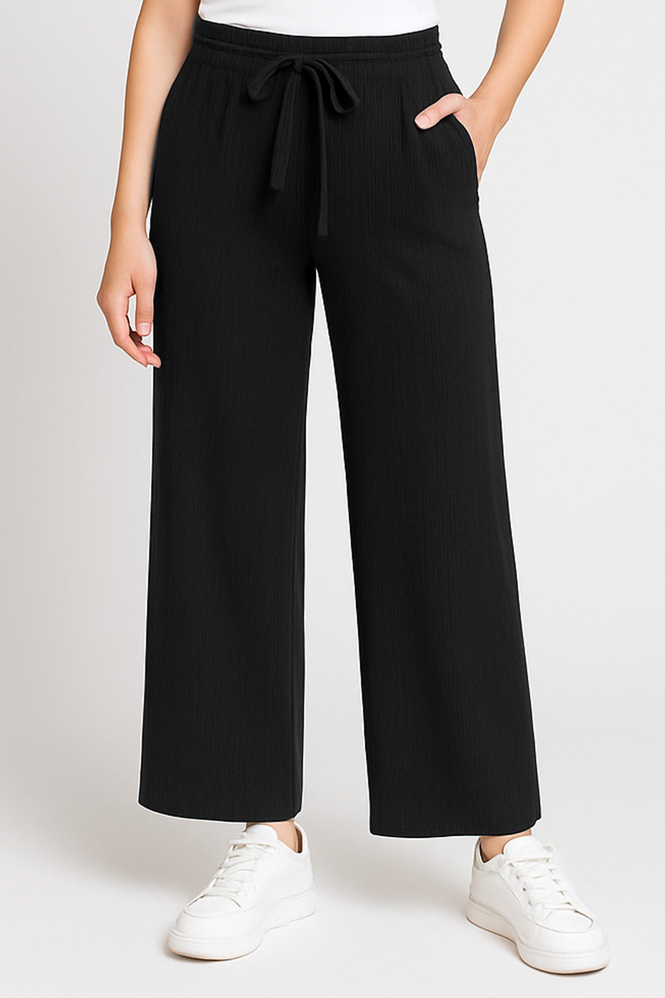 Kendindza Collection Marlene-Hose Sommerhose Damen leicht 7/8 Palazzo Hose günstig online kaufen