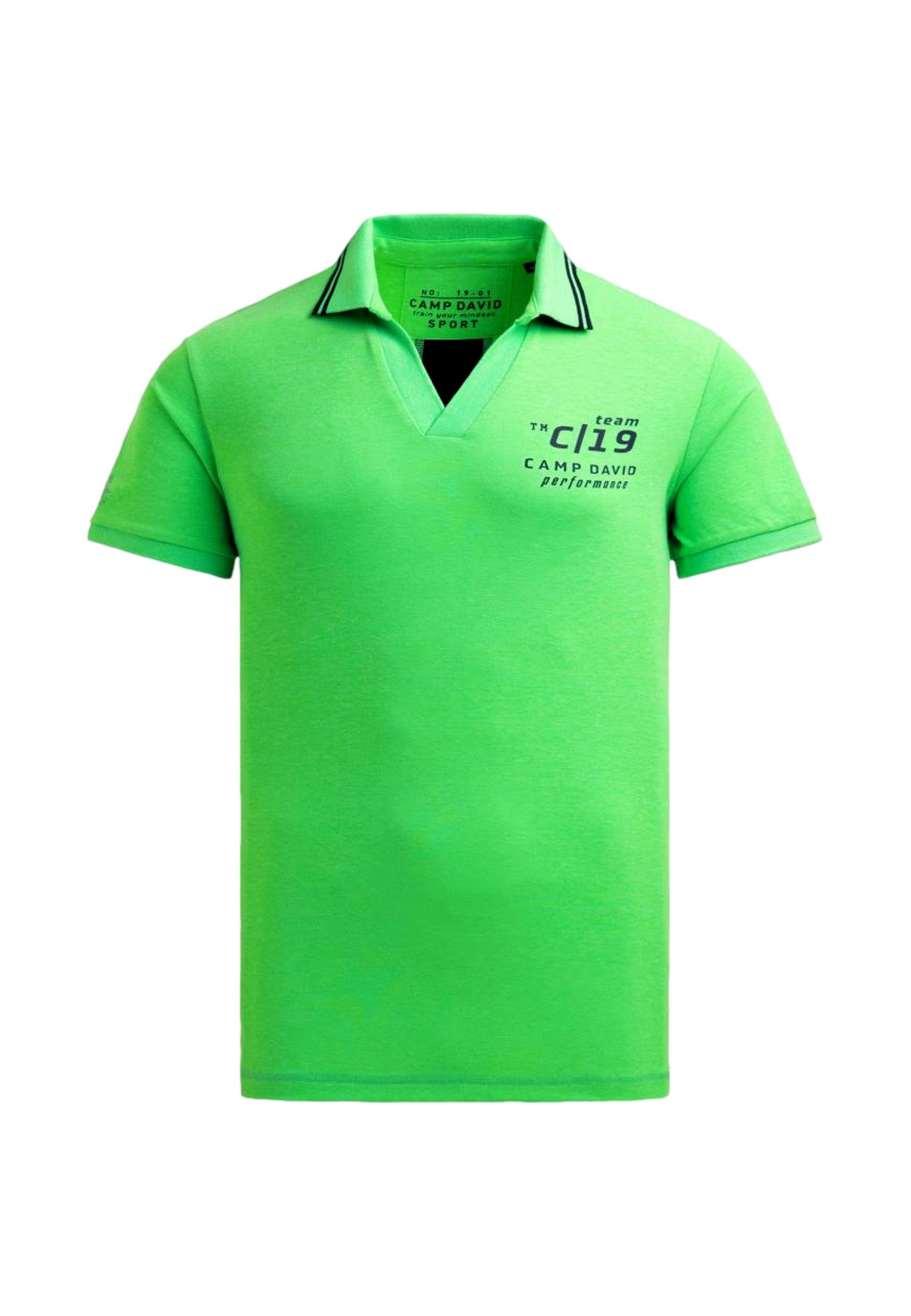 CAMP DAVID Poloshirt Poloshirt Game.Set.Match Kurzarmshirt mit (1-tlg., 1)