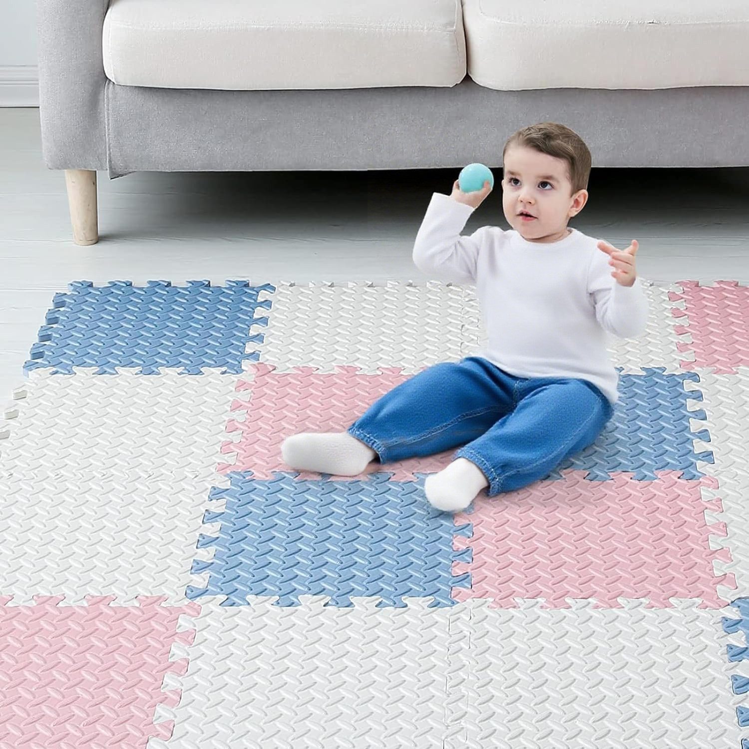 Coonoor Puzzlematte 18Pcs Puzzlematte Baby Kinderspielteppich Spielmatte 30x30x1,2 cm, (18-tlg)