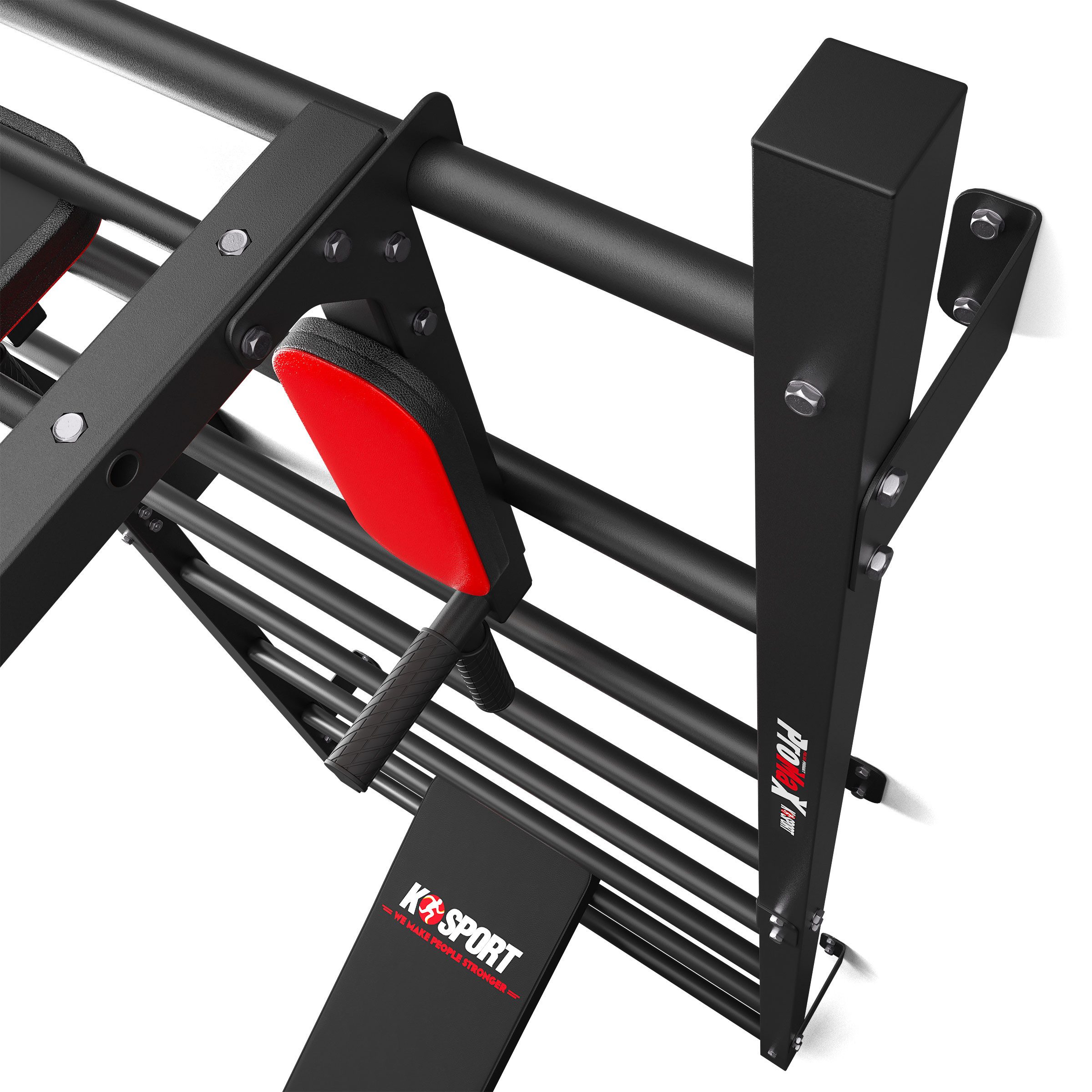 K-SPORT Kraftstation Sprossenwand+Dip Station, Klimmzugstange & Trainingsbank, (TRAININGSSET SPROSSENWAND MIT DIP STATION + KLIMMZUGSTANGE + BANK), Made in EU!