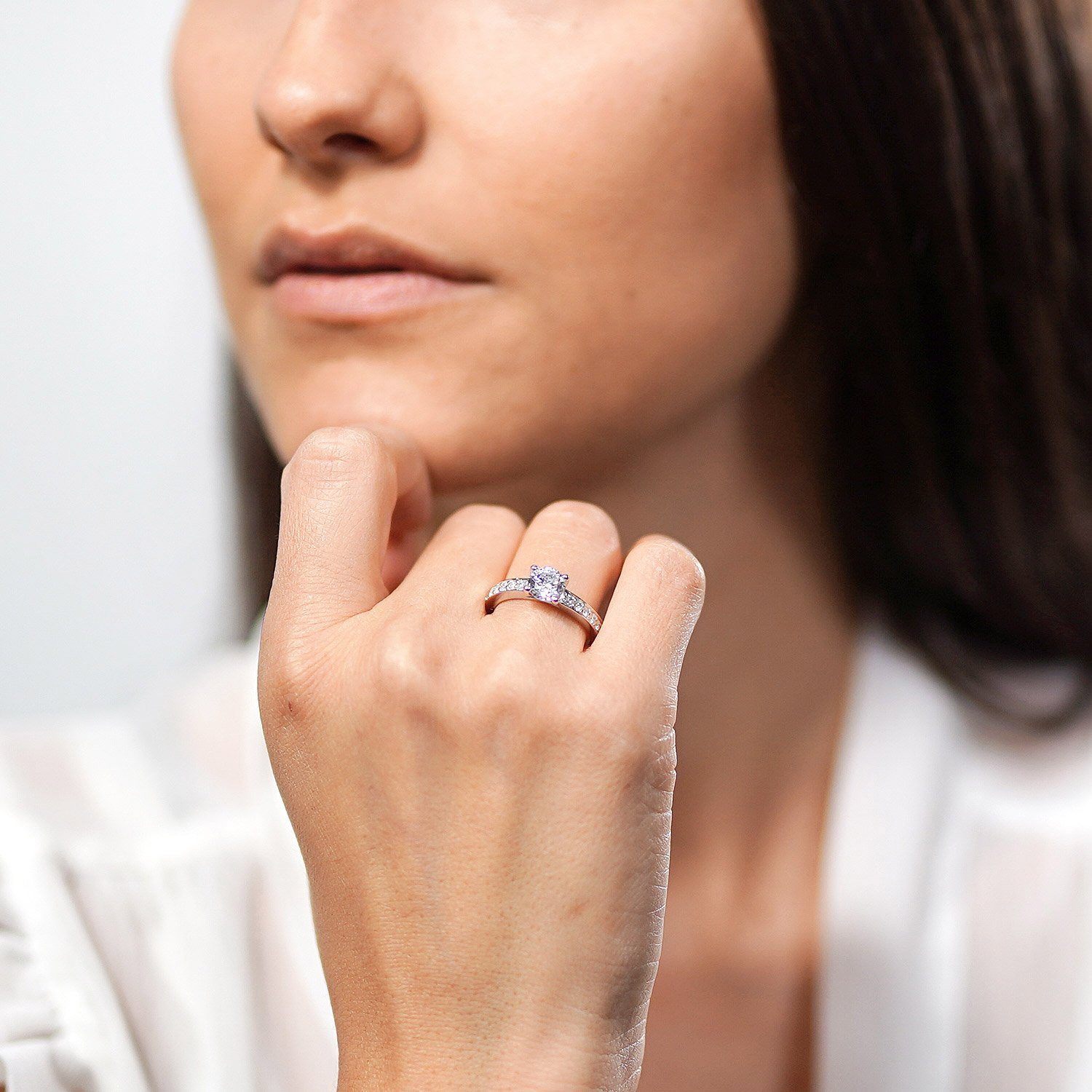 VIVENTY Silberring Verlobungsring Silber 925 Antragsring Zirkonia Damen-