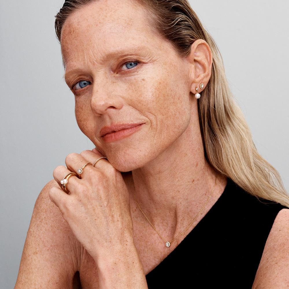 Pandora Fingerring Halo-Ring für Damen mit Zirkonia, PANDORA Timeless, IP G günstig online kaufen