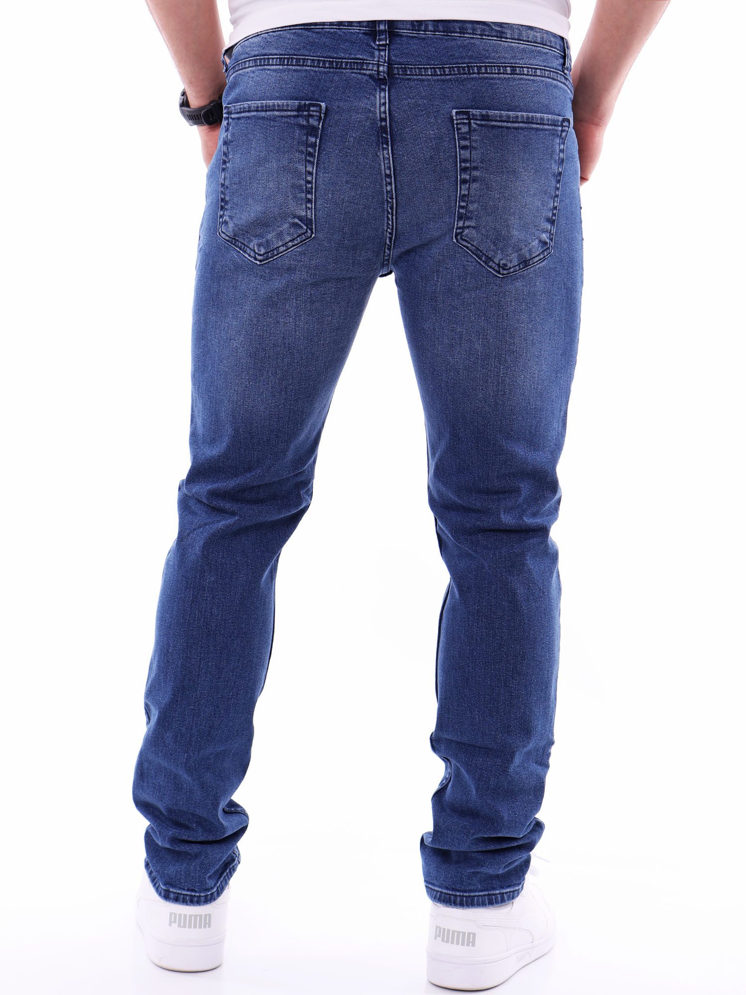 Reslad Stretch-Jeans Reslad Jeans Herren Regular Fit Hose Jeanshose RS-2125 5-Pocket Straight-fit Herren Hose – Bild 5 von 5
