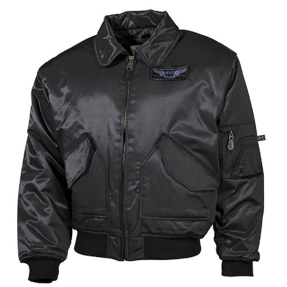 MFH Bomberjacke CWU-Piloten-Jacke, schwarz, schwere Ausführung günstig online kaufen