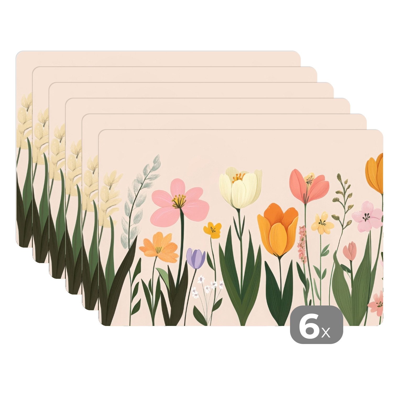 MuchoWow Platzset Pastelltöne - Blumen - günstig online kaufen