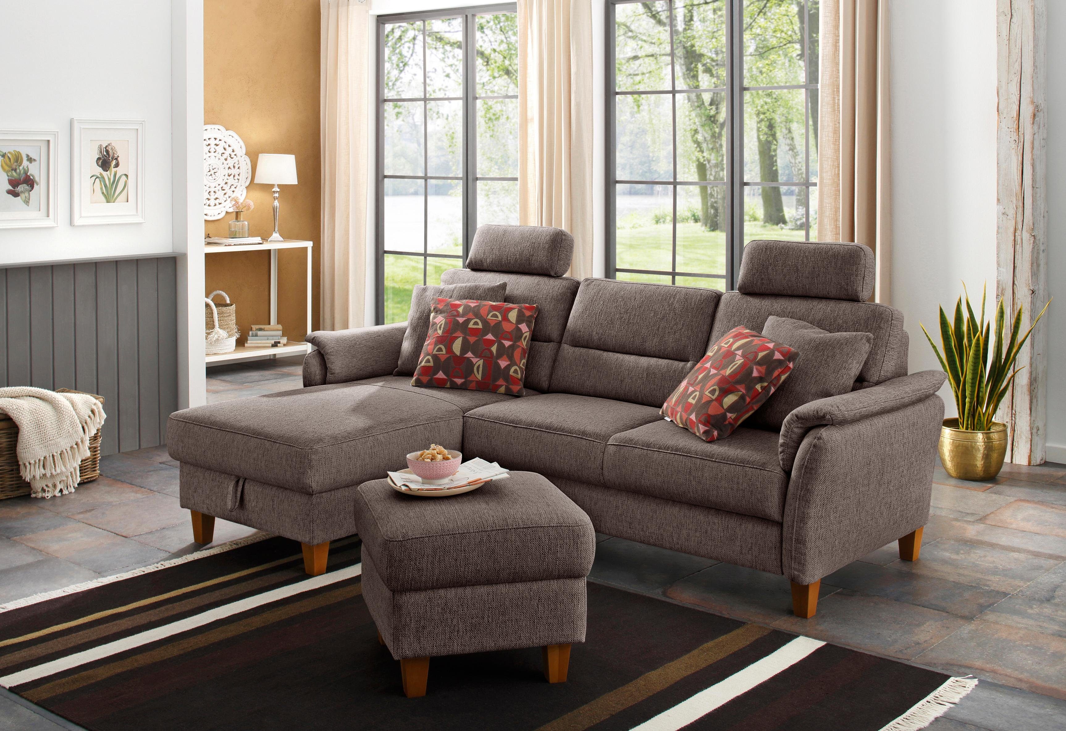 Home affaire Ecksofa Palmera L-Form, Federkern, günstig online kaufen