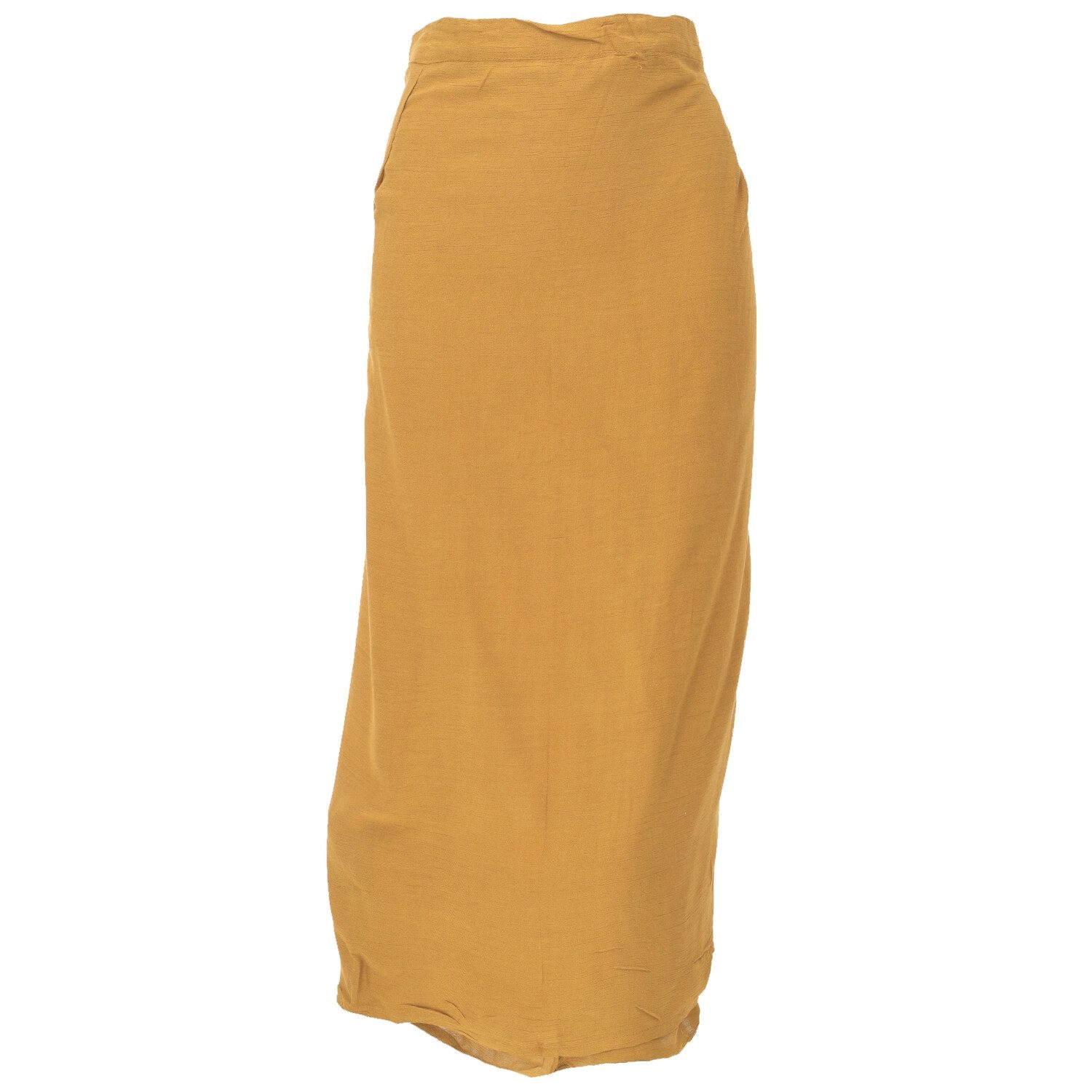 Guru-Shop Minirock Langer Wickelrock, Strandrock, Sommerrock - curry günstig online kaufen