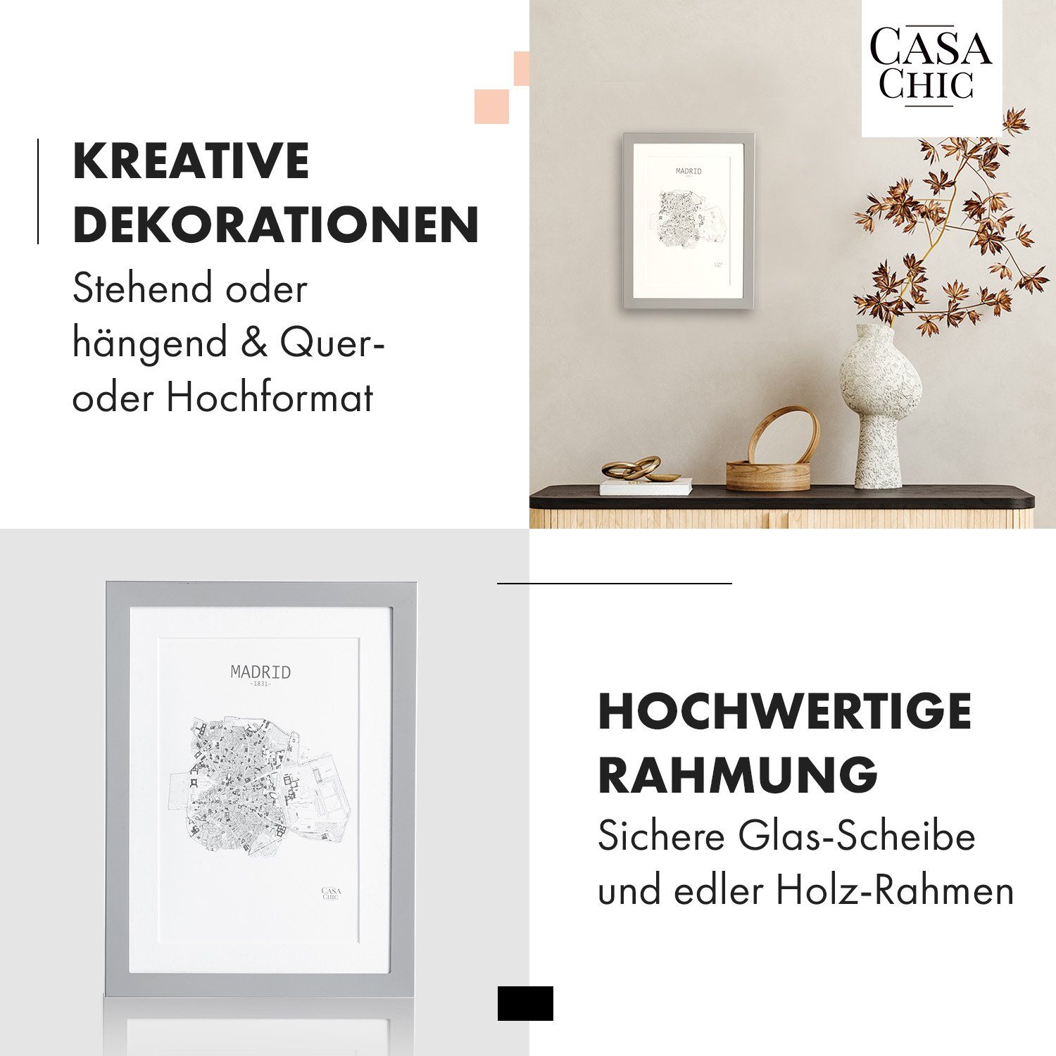 Casa Chic Bilderrahmen Berwick, (Set)