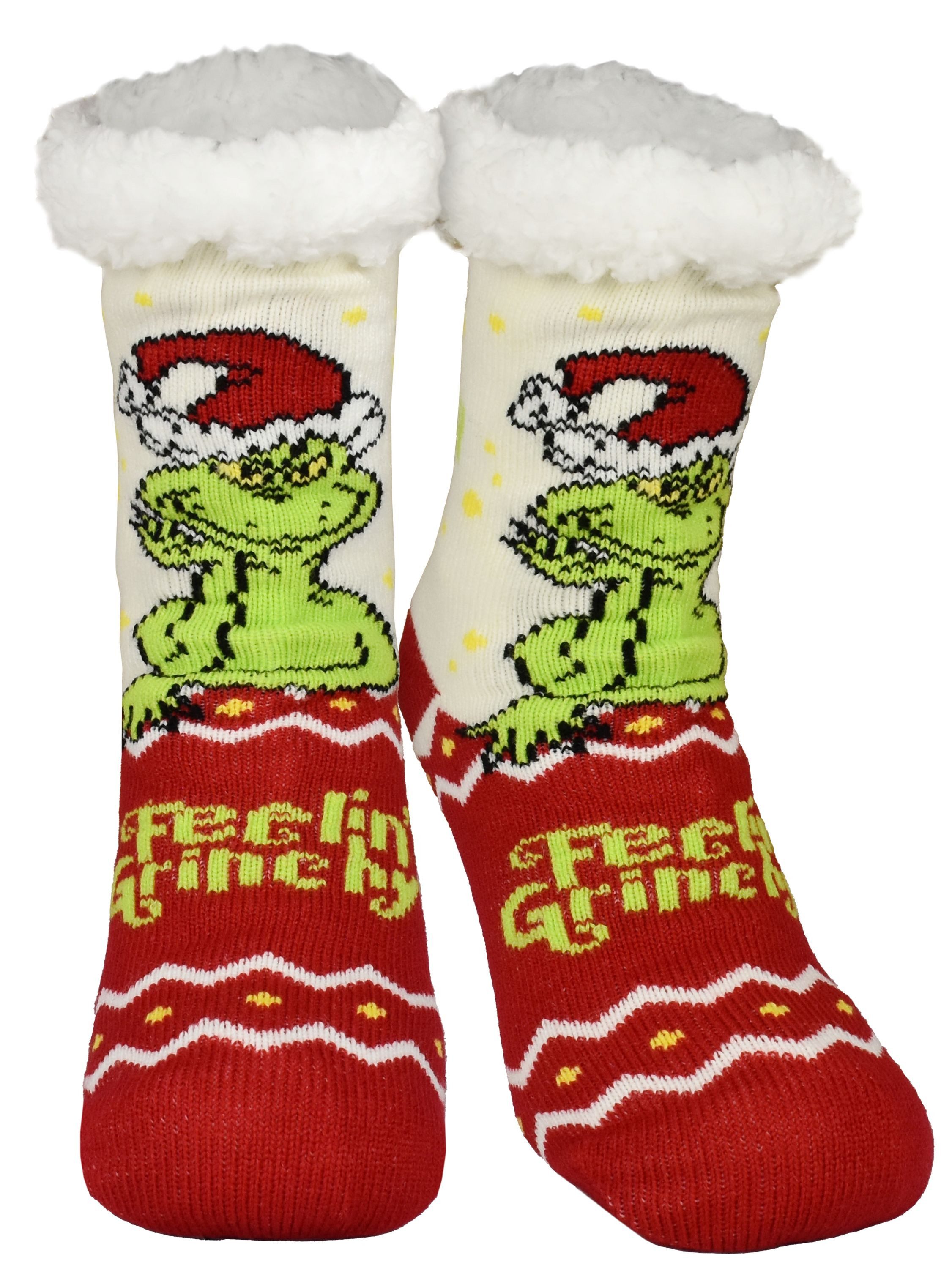 United Labels® Haussocken The Grinch Hüttensocken Feelin Grinchy Haussocken Kuschelsocken