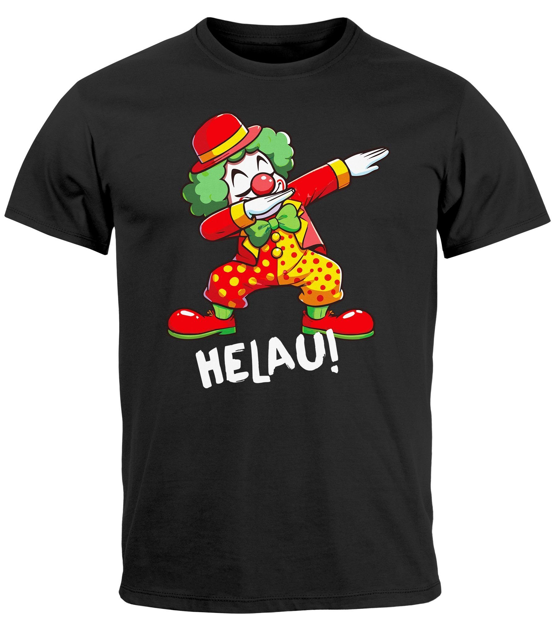 MoonWorks Print-Shirt Herren T-Shirt Fasching Karneval Dabbing Clown Kostüm günstig online kaufen