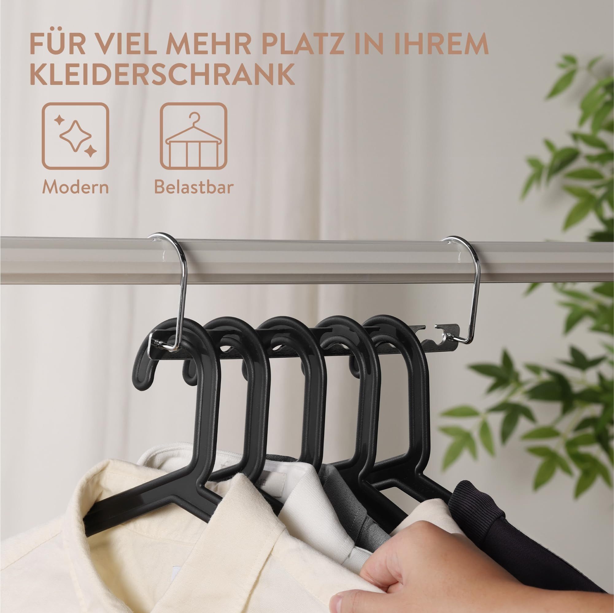 H&S Wandhaken Mehrfach Kleiderbügel Platzsparend - günstig online kaufen