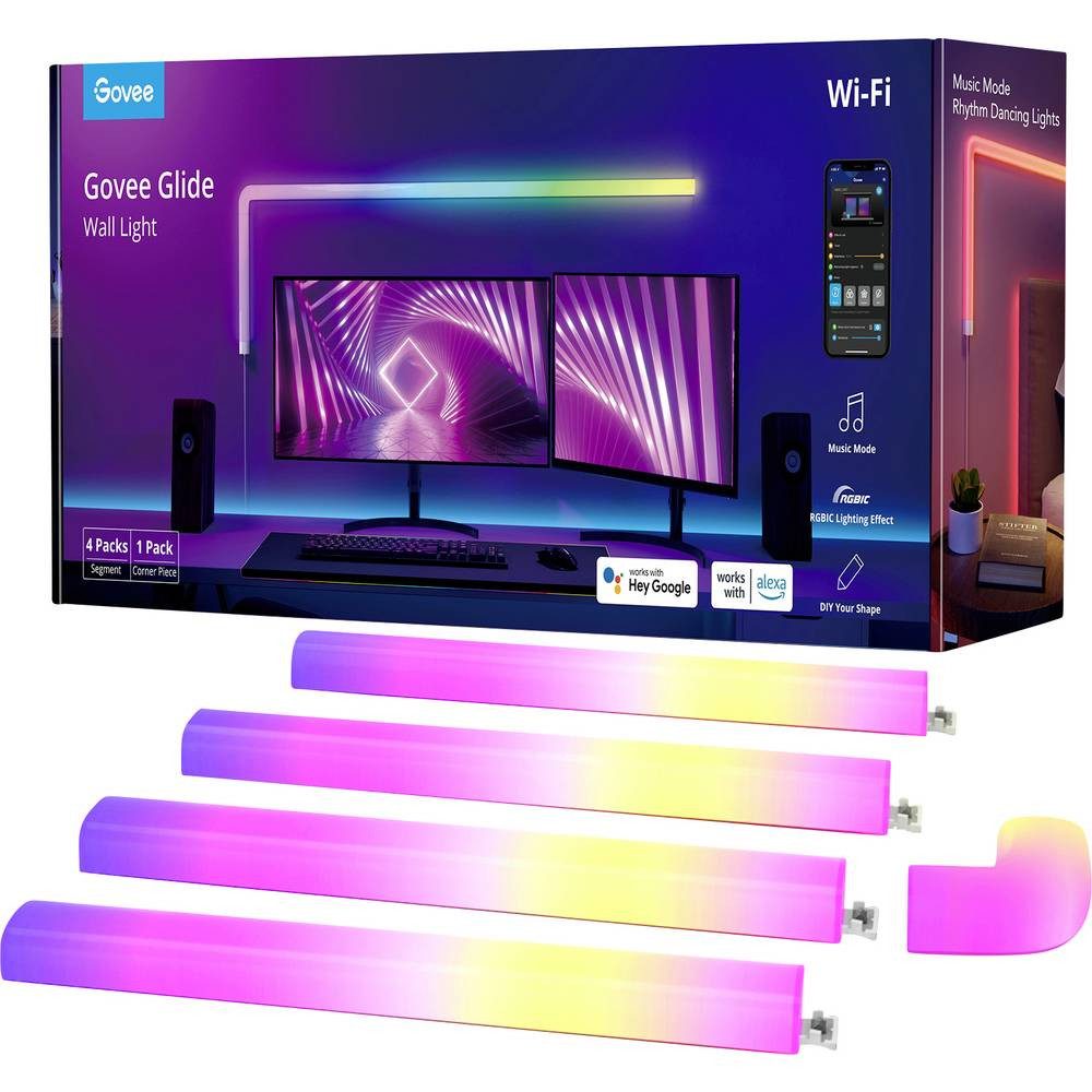 Govee Wandleuchte LED-Wandleuchte B6062 (4+1), App steuerbar, Mit Musiksens günstig online kaufen