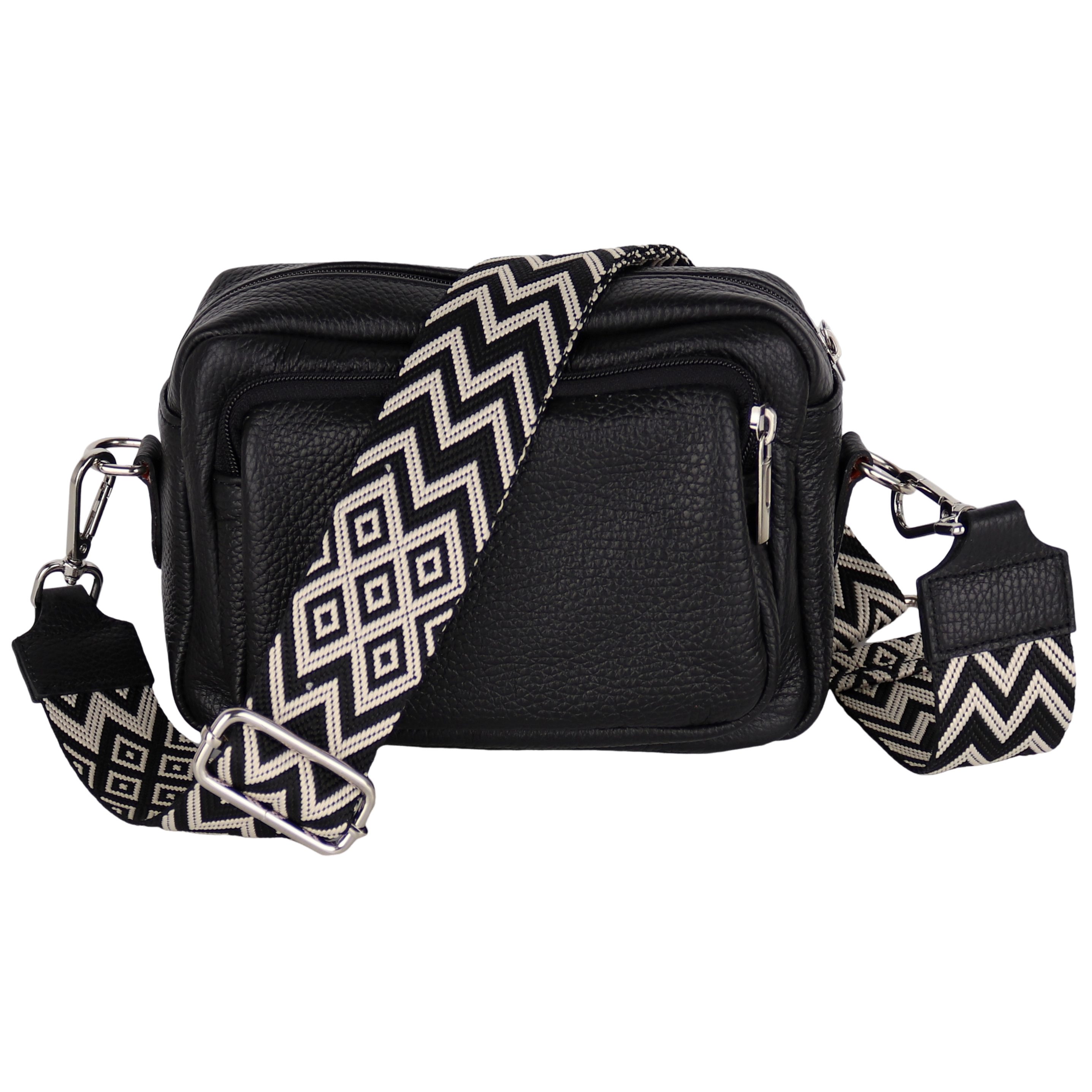 Umhängetasche Damen, Crossbody Bag, Echtleder Made in Italy