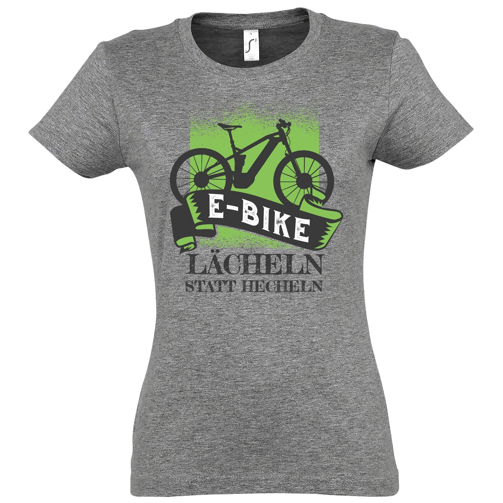 Youth Designz T-Shirt E-Bike Lächeln Statt Hecheln Damen Shirt mit lustigem Frontprint