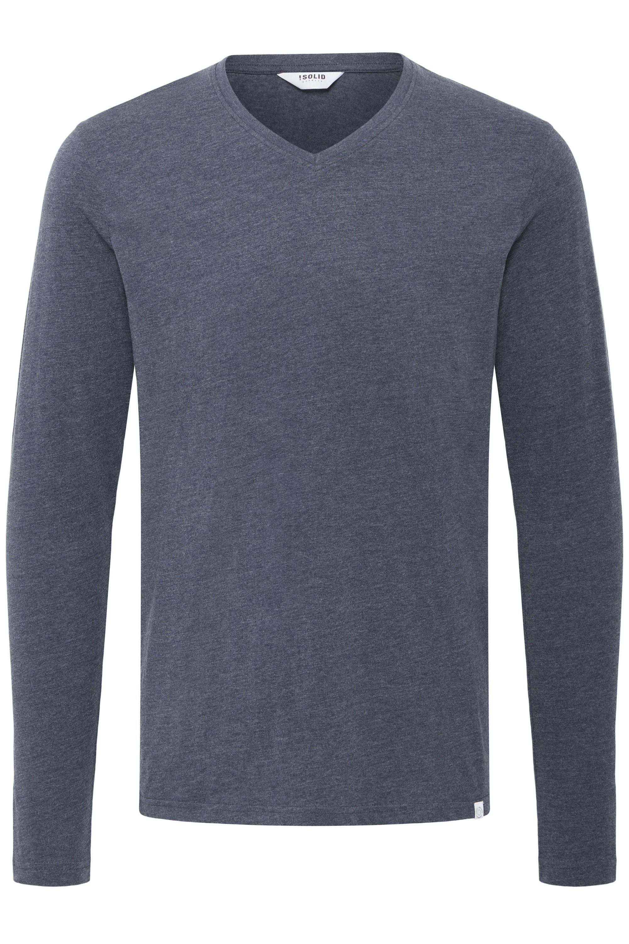 !Solid Langarmshirt SDBeda Longsleeve mit V-Ausschnitt günstig online kaufen
