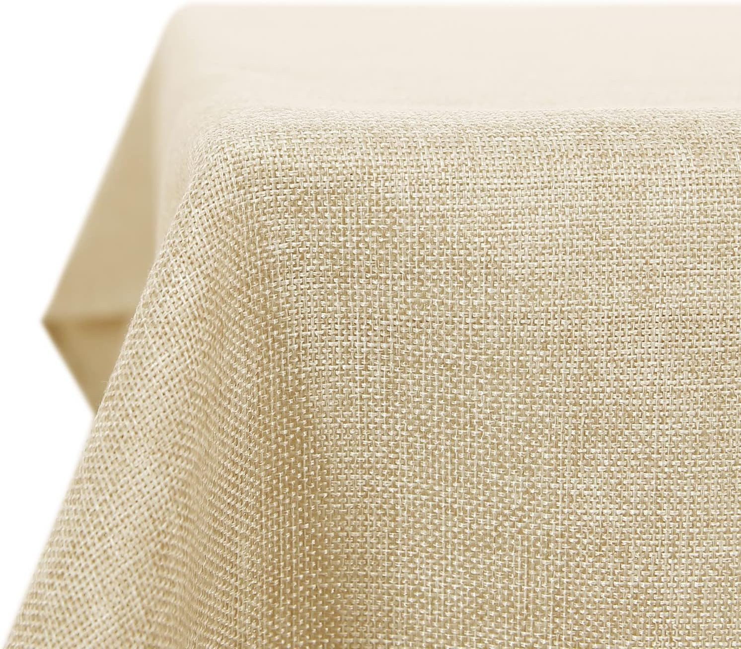 Deconovo Tischdecke Leinenoptik Tischwäsche Wasserabweisend Tischtuch Abwischbar (1er Set, pflegeleichte Tischdecken rechteckige Table Cloth), Lotuseffekt – Bild 2 von 4