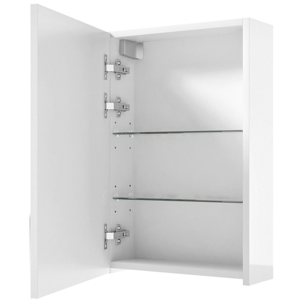 Lomadox Spiegelschrank SOFIA-107 Badezimmer 40 cm weiß Hochglanz lackiert, B/H/T: ca. 40/60/15 cm