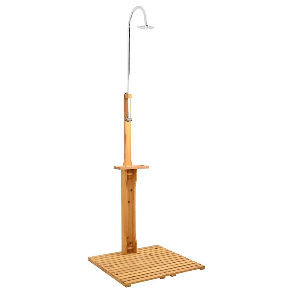 furnicato Gartendusche Massivholz 75x75x221 cm Natur (1 St)