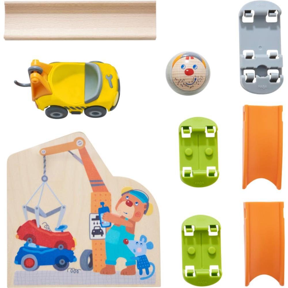 Haba Kullerbü Themenset Schrottplatz Konstruktions-Spielset, Holzkugelbahn Motorikspielzeug ab 2 Jahren