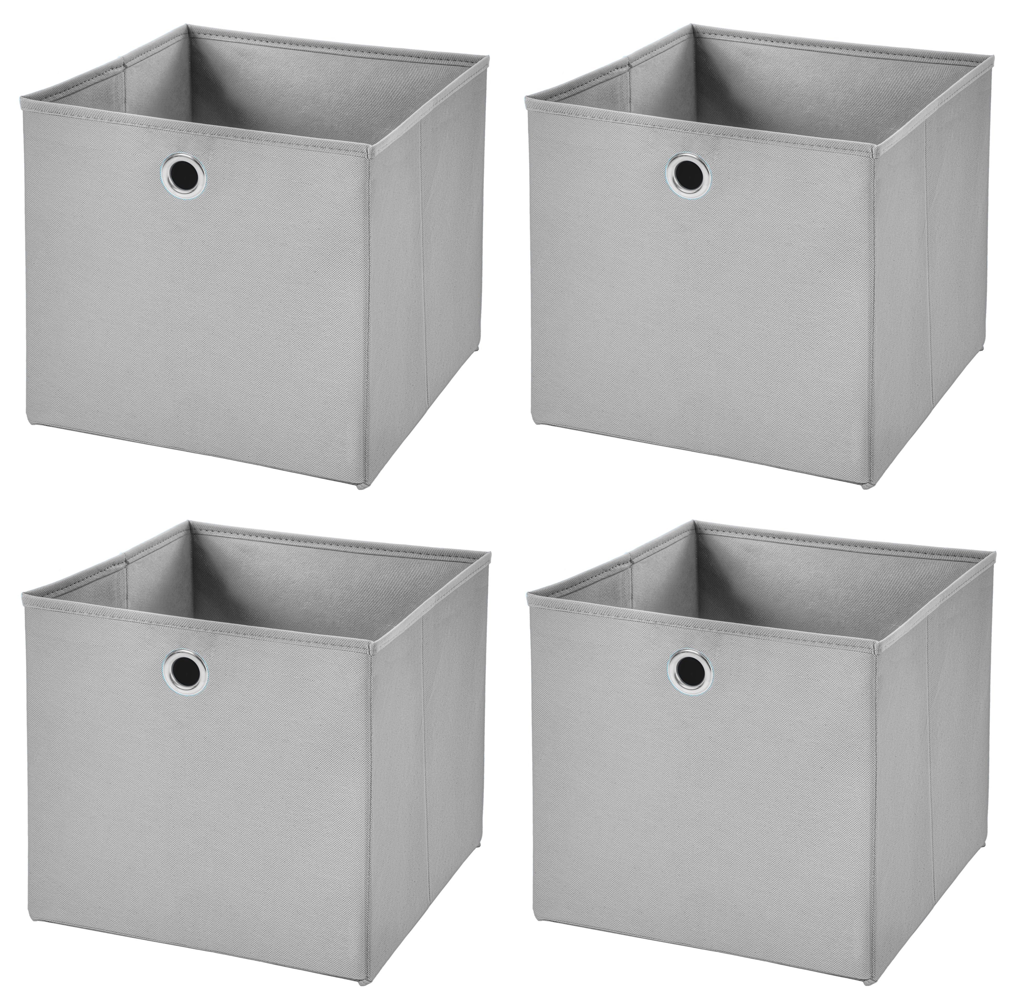 Faltbox 4 Stück 33 x 33 x 33 cm Faltbox ohne Deckel Stoffbox Aufbewahrungsbox