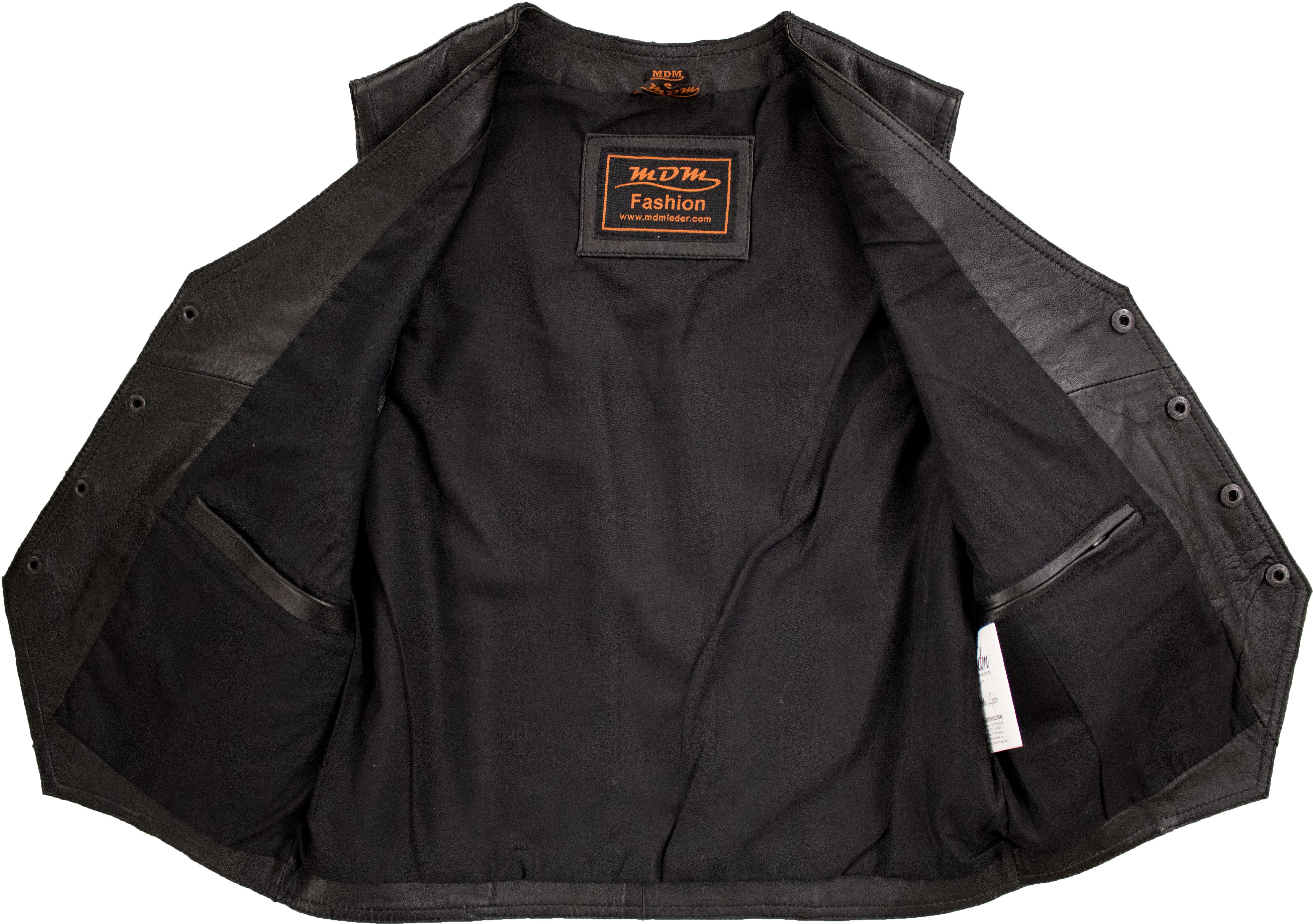 MDM Lederweste Klassische Herren Lederweste aus weichem Lamm Leder