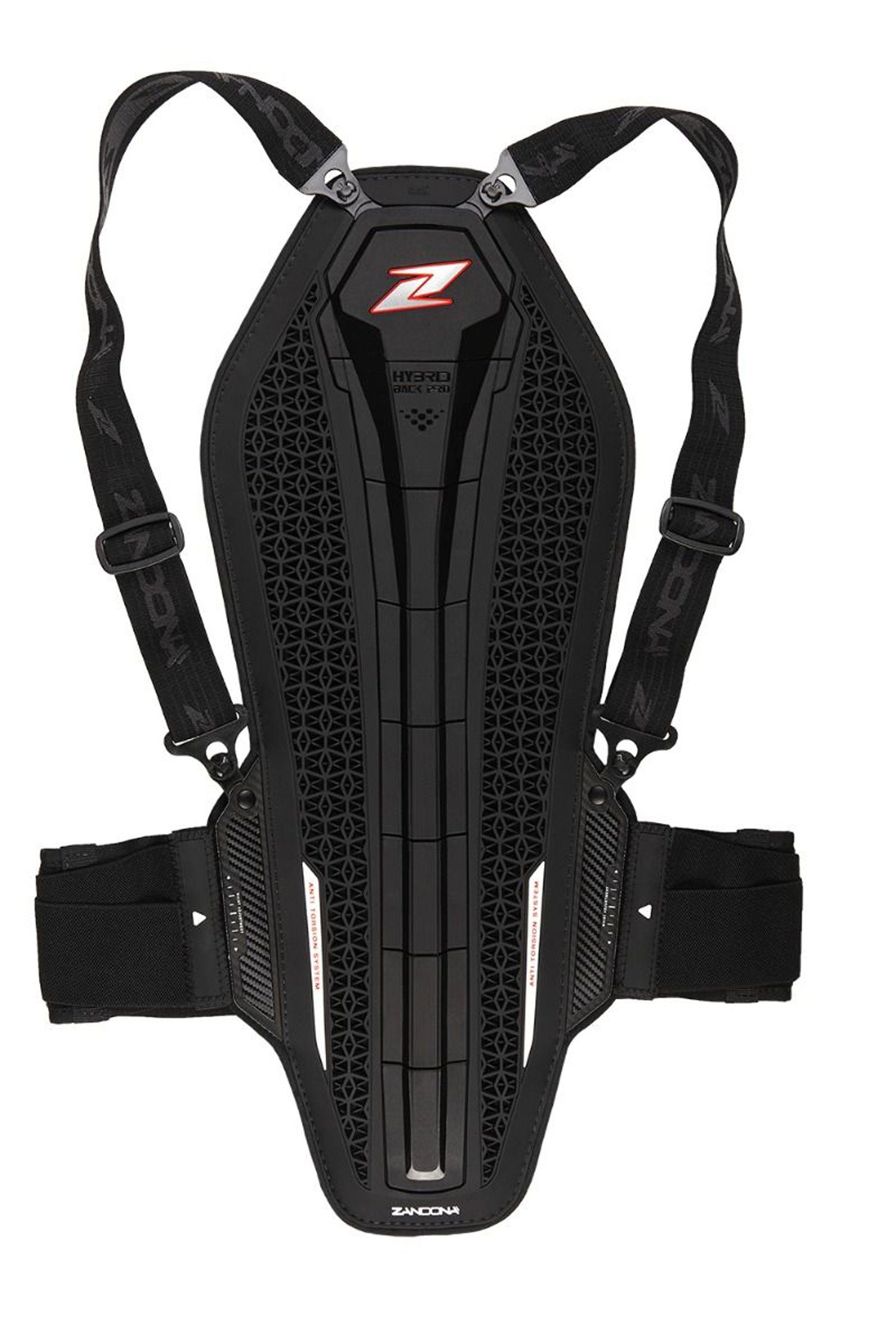 Zandona Rückgrat-/Rückenprotektor Hybrid Back Pro schwarz, Rückenprotektor Level 2 Motorrad Snowboard Ski Reiten