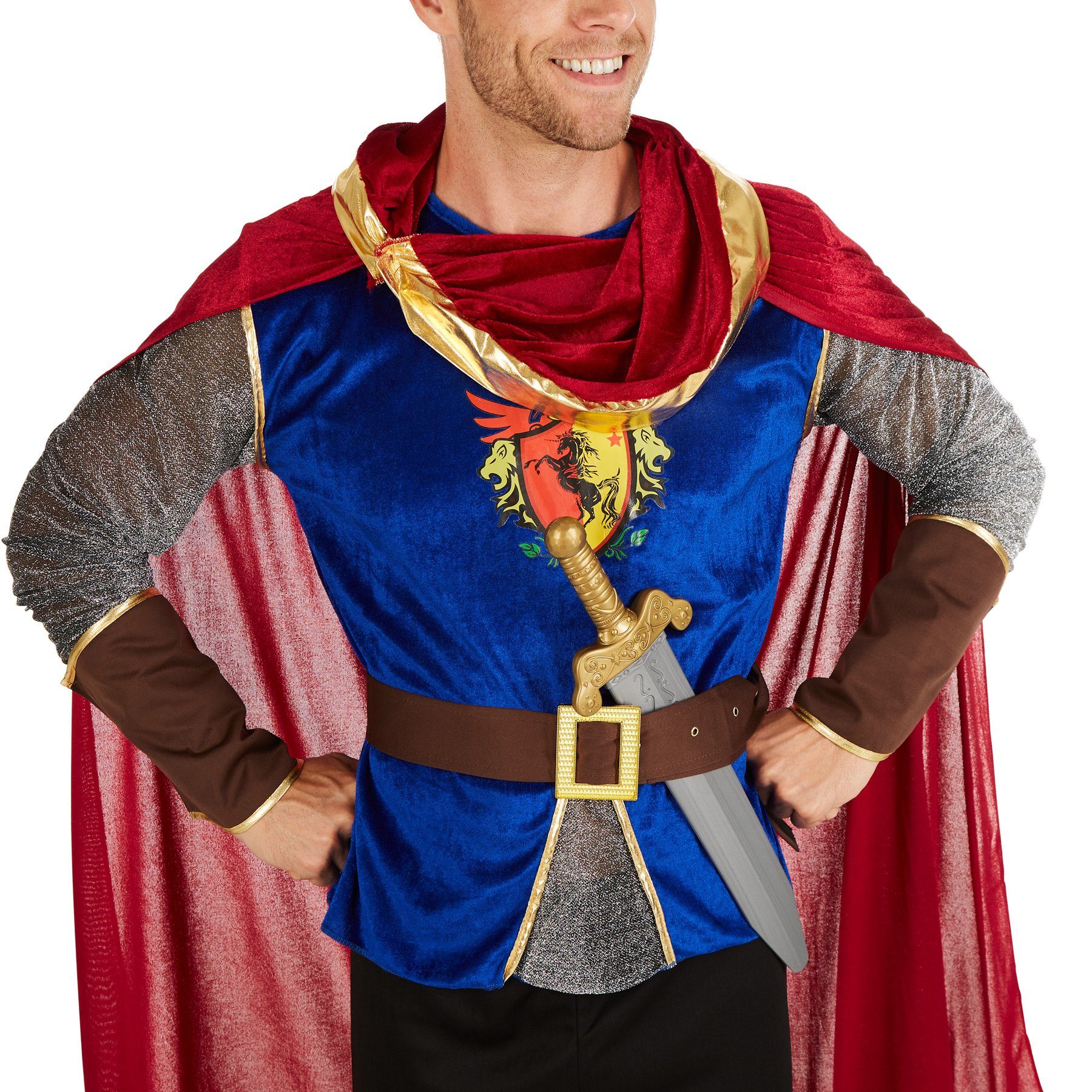 dressforfun Kostüm Herrenkostüm König, Langarmshirt mit Wappen-Aufdruck