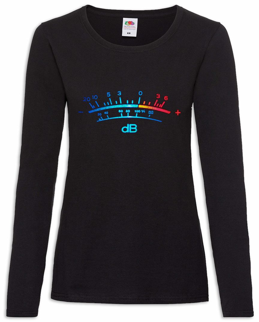Langarmshirt DB Meter II Damen Langarmshirt Decibel Music Bass Retro Radio Cassette