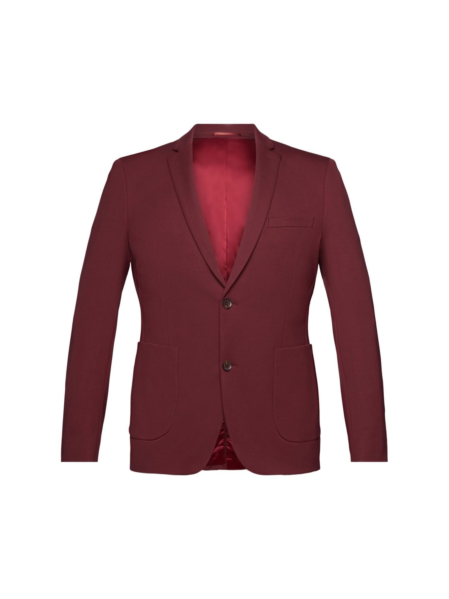 Esprit Collection Anzugsakko Einreihiger Piqué-Jersey-Blazer