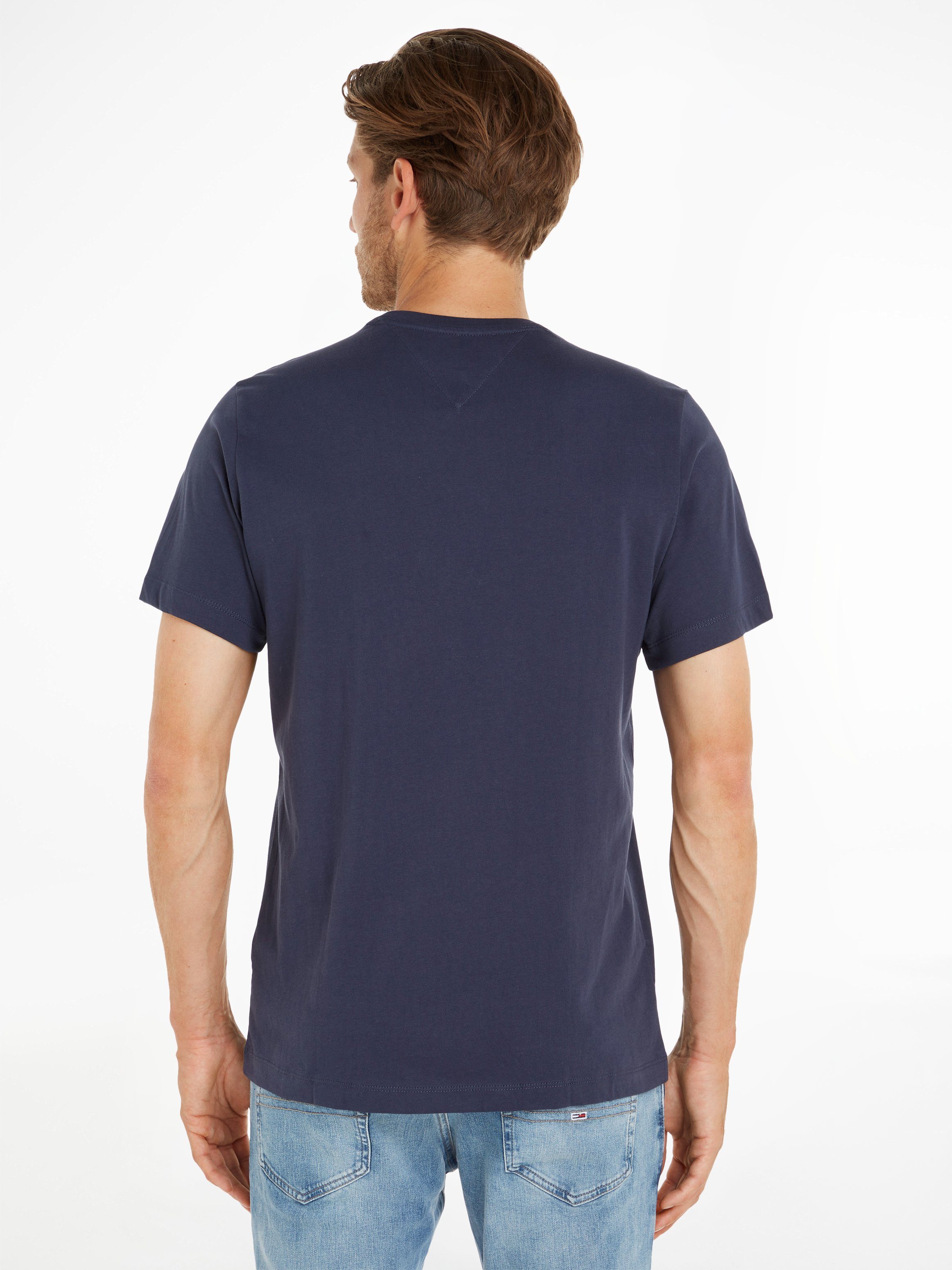 Twilight CLASSIC mit Jeans Logostickerei T-Shirt NECK Navy TJM C Tommy JERSEY