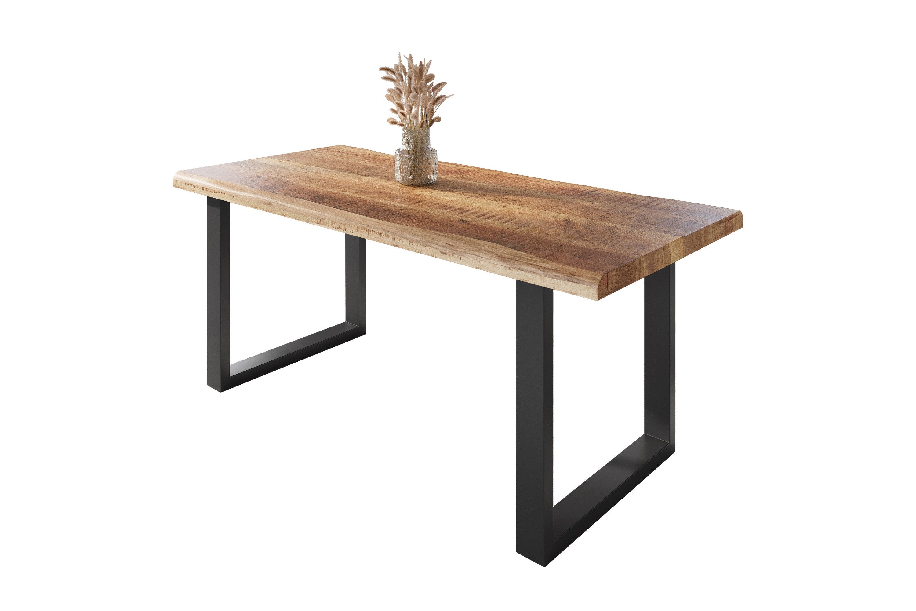 SAM® Esstisch Waves, Mangoholz, gedoppelte Tischplatte, günstig online kaufen