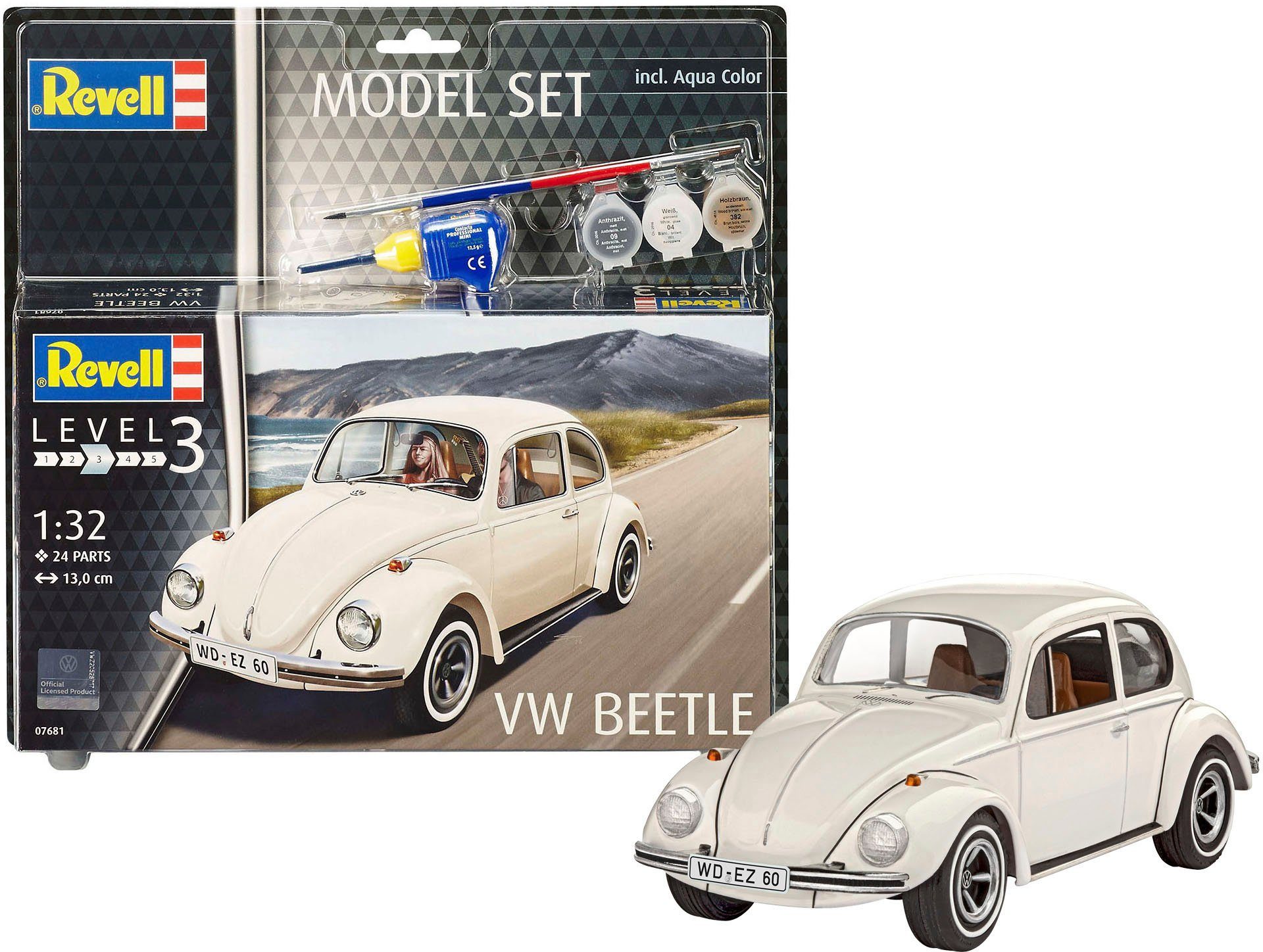 Revell® Modellbausatz Volkswagen VW Käfer, Maßstab 1:32, Made in Europe