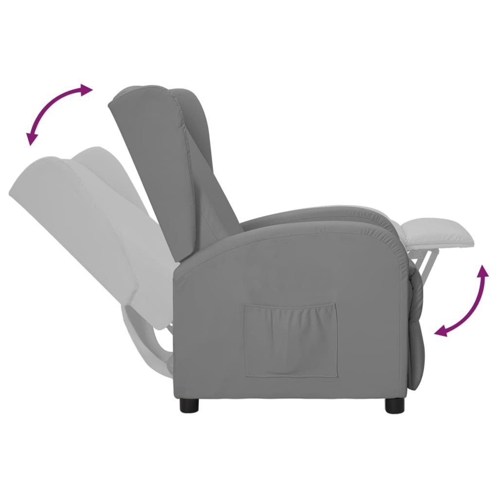 Grau Sessel vidaXL (1-St) mit Ohrensessel Kunstleder Aufstehhilfe