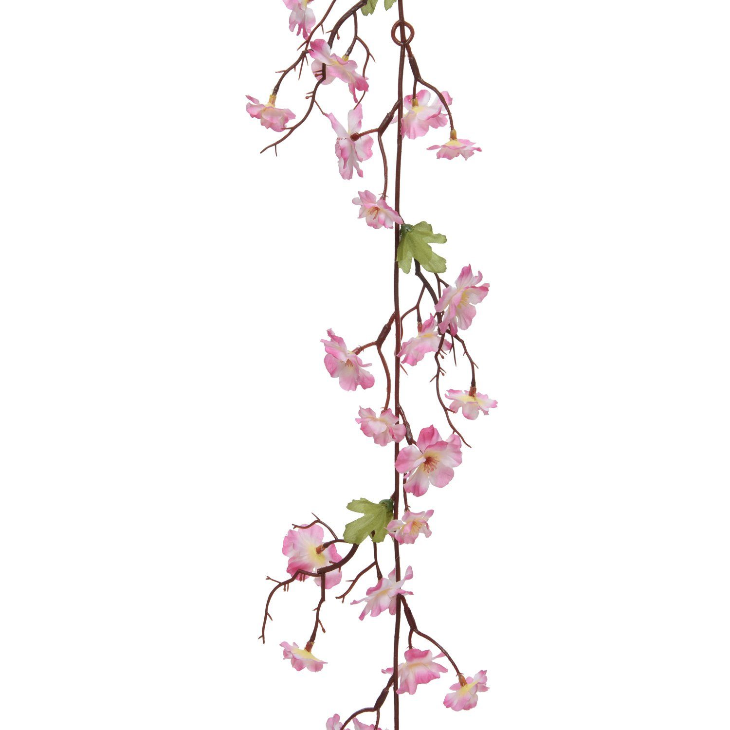 Kunstgirlande Blumengirlande Kirschblüten Blütengirlande Blütenranke hängend 1,8m, MARELIDA, Höhe 15 cm