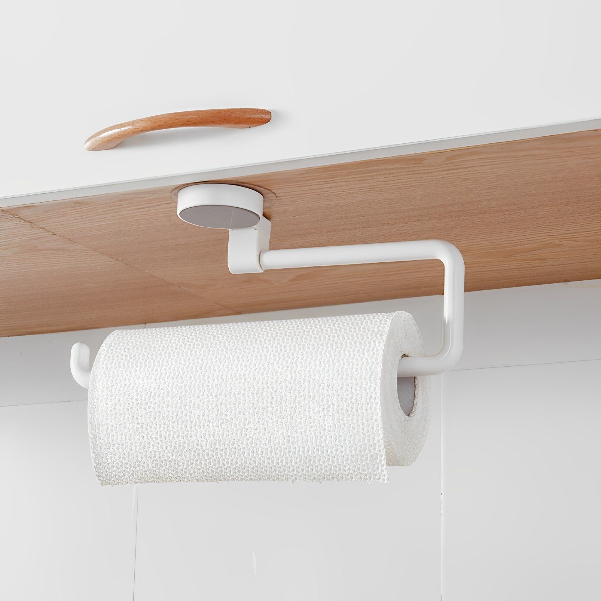 Creliv Wandrollenhalter selbstklebend–Platzsparend & ohne Bohren, WC-Deckelheber GRATIS