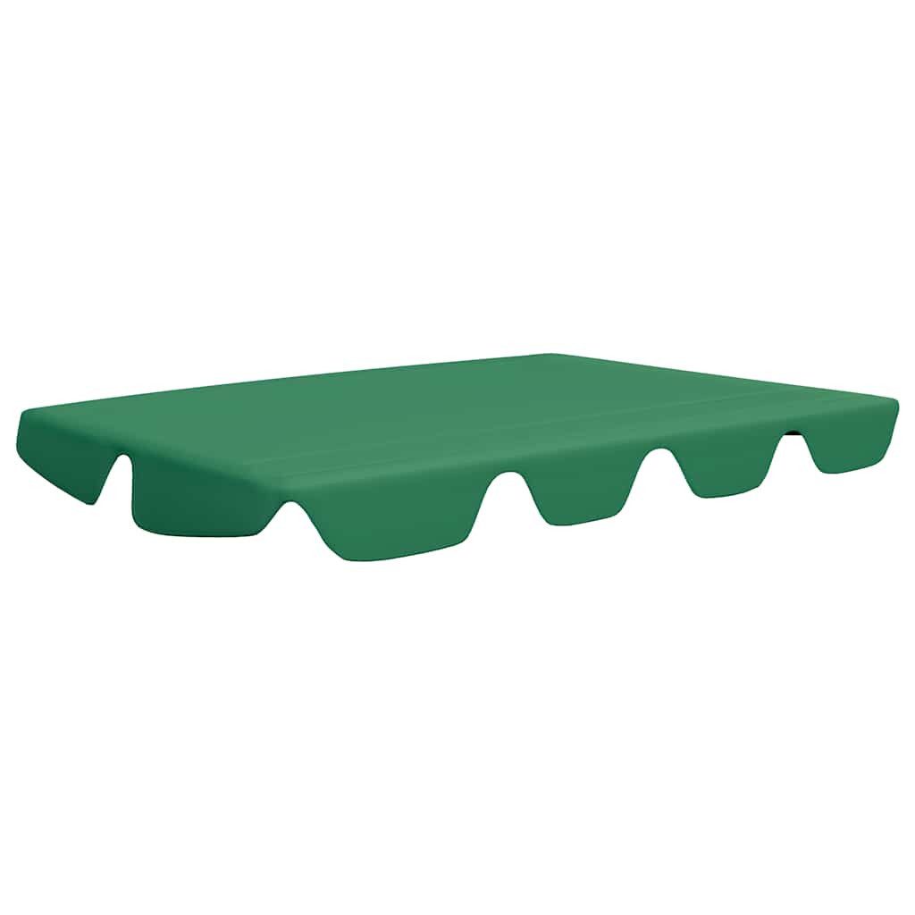 vidaXL Pavillon-Ersatzdach Ersatzdach für Hollywoodschaukel Grün 150/130x105/70 cm, 210 x 146 cm