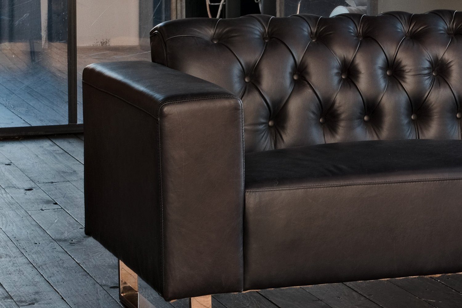 NILO, versch. 3-Sitzer Ledersofa Leder Farben schwarz KAWOLA Sofa