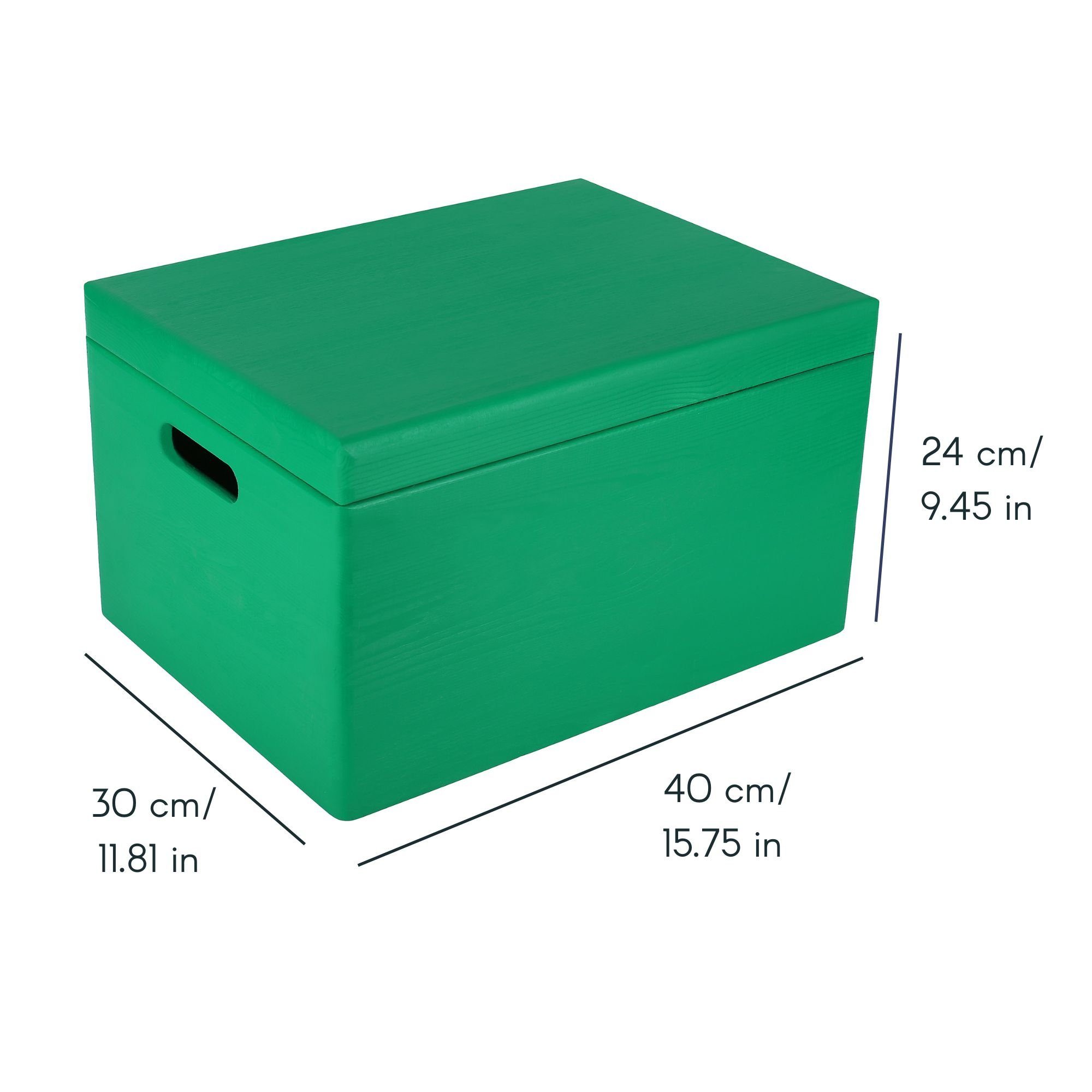 Creative Deco Holzkiste mit Deckel XXL groß 40x30x24 cm Erinnerungsbox Baby Holzbox, mit Griffen, Scharnieren