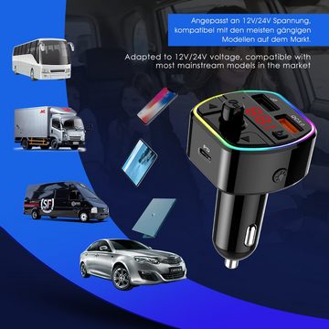 Transmedia FM Bluetooth Transmitter Freisprechanlage für Kfz Zigarettenanzünder WLAN-Antenne