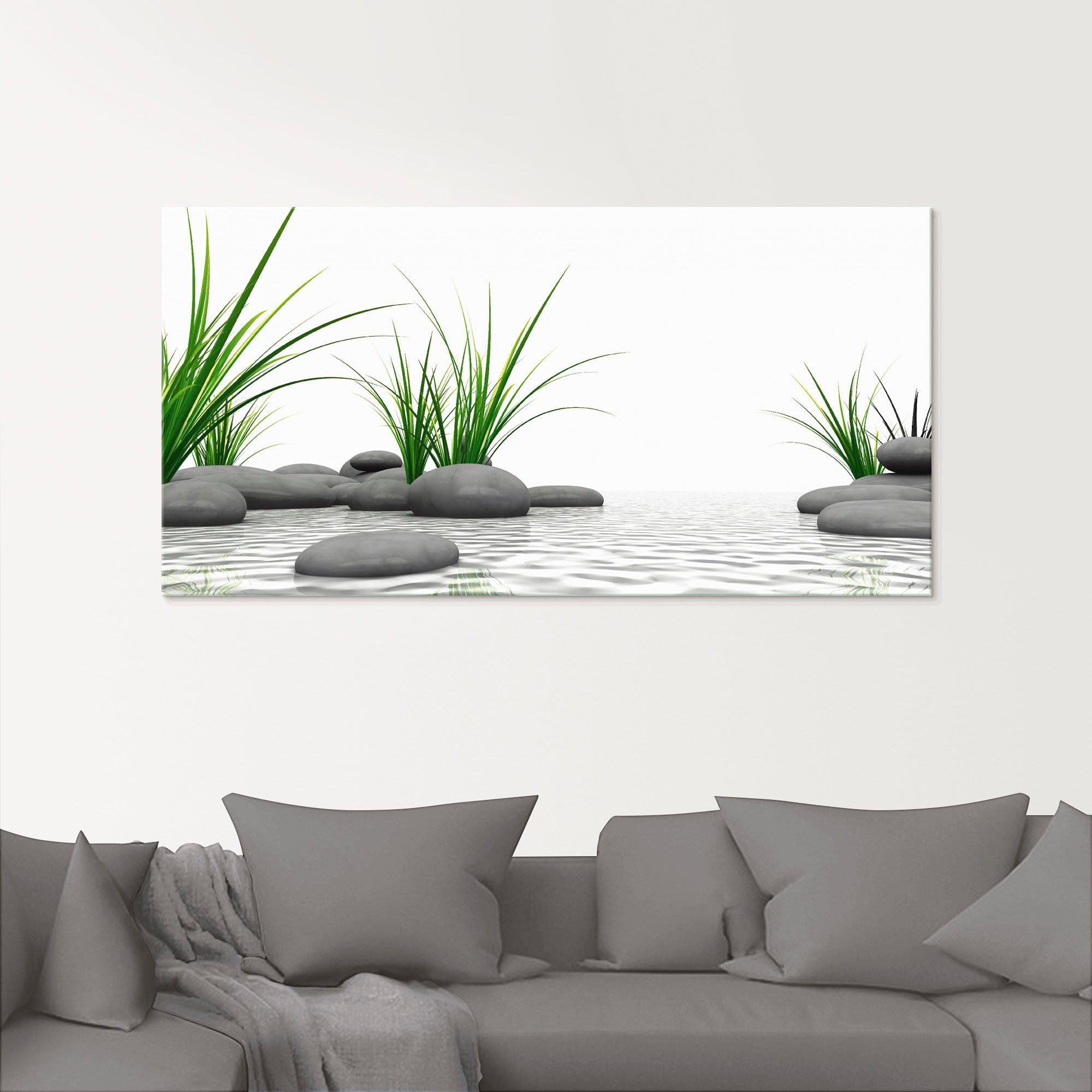 Artland Glasbild 3D Steine, Zen (1 St), in verschiedenen Größen