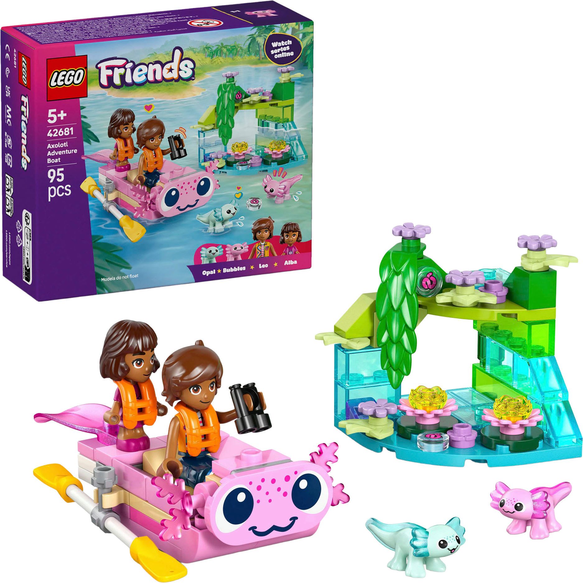 Axolotl-Abenteuerboot (42681), LEGO Friends Konstruktionsspielsteine
