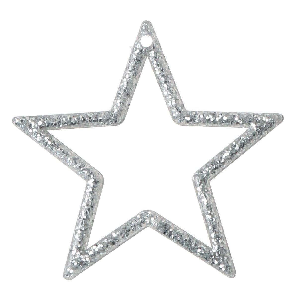 Florists Products Weihnachtsmann Glitzernde Weihnachtssterne Silber 4,5cm 120er Set - Festliche, 120 S