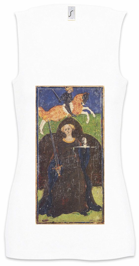 Urban Backwoods Tanktop Tarot Arcanum Justice Ärmelloses Damen T-Shirt Karte Karten Card Gerechtigkeit Black Occult Magic