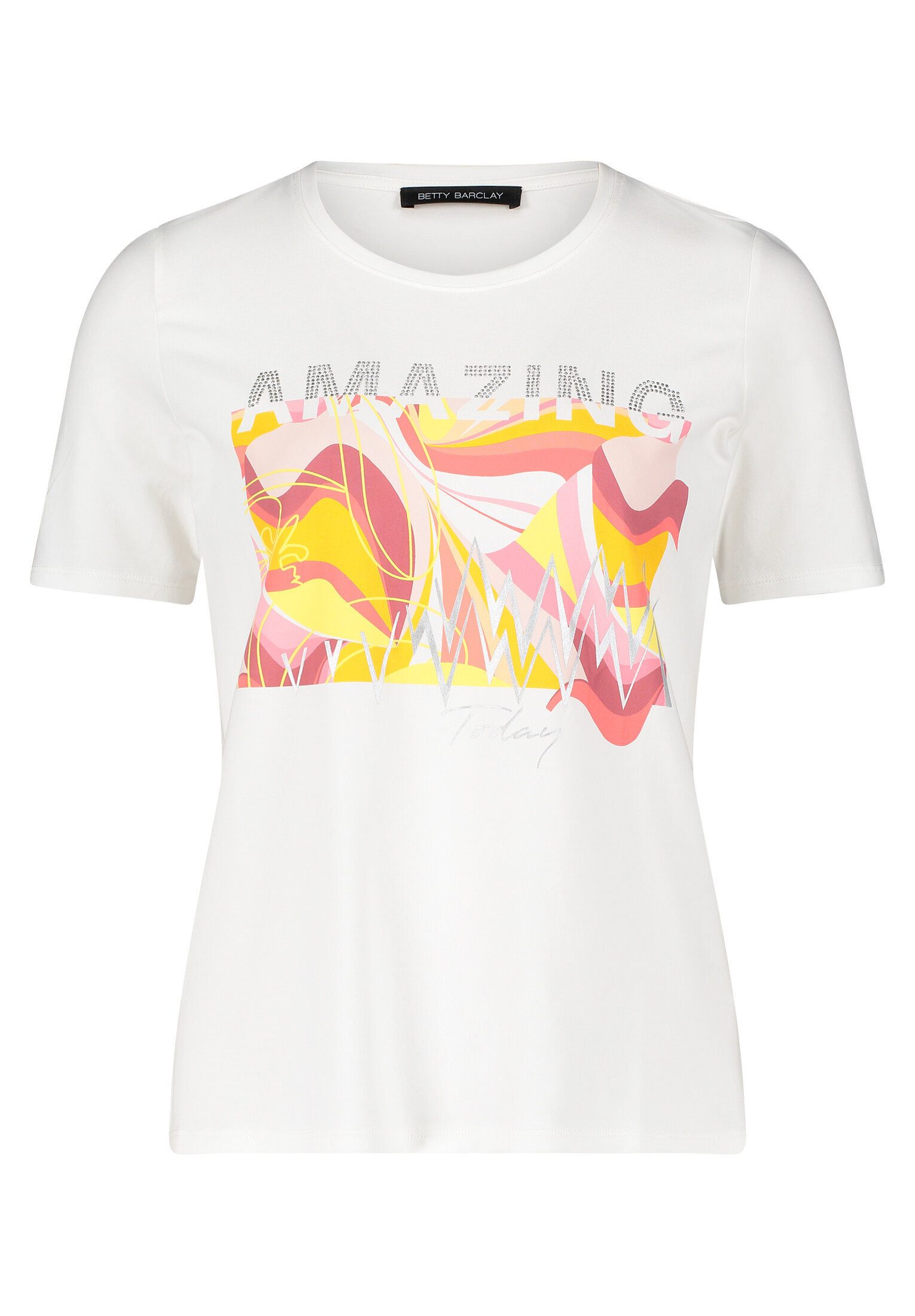 Betty Barclay Kurzarmshirt Damen mit Placement (1-tlg) Glitzersteine